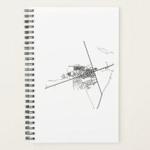 Modern svart linje i Tulum Mexico Karta