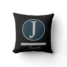 Modern svart ljus grå Monogram Elegant
