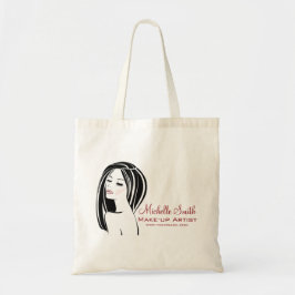 Modern svart Ljus rosa Chic Eyelash Makeup Artist Tygkasse