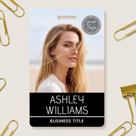 Modern Svart Logotyp för Anställda med Anpassad Fä