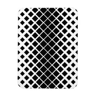 Modern svart lösningsblock Mönster Magnet