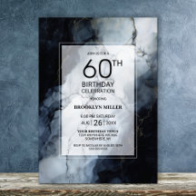 Modern svart marmor 60:e Födelsedagsfesten