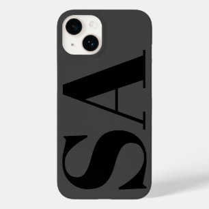 Modern svart minimal monogram