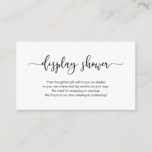 Modern svart minimalism font, Display Dusch Tilläggskort