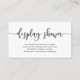 Modern svart minimalism font, Display Dusch Tilläggskort