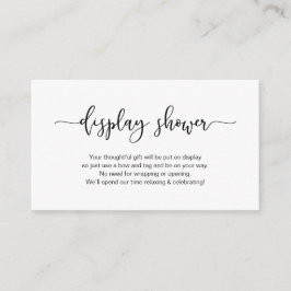 Modern svart minimalism font, Display Shower Tilläggskort