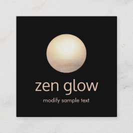 Modern svart, minimalistisk Guld-cirkel Fyrkantigt Visitkort