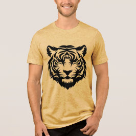 Modern svart, minimalistisk tiger Head Tee