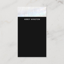 Modern svart, minimalistiskt hav Rand Visitkort