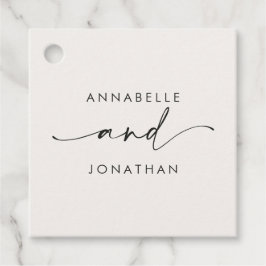 Modern svart minsta contemporary bröllop gåvor etiketter