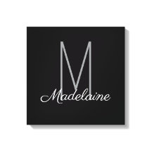 Modern svart monogram-Elegant, privat