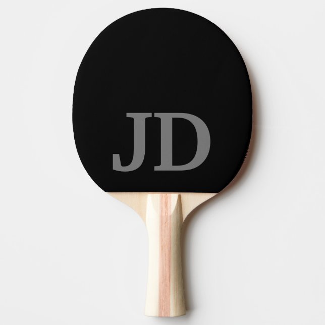 Modern svart Monogram Pingisracket (Framsidan)