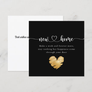 Modern svart, nytt hemmakortkort tack kort