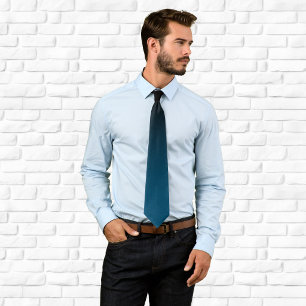 Modern svart oceanblå ombré slips