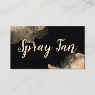 Modern svart och Bronze Bläck Mobile Spray Tan Visitkort