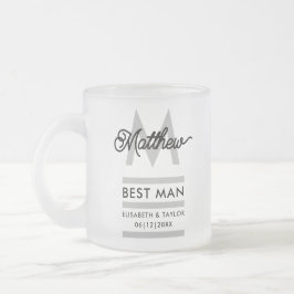 Modern svart och guld Lägg till namn & monogram Bä Frostad Glasmugg