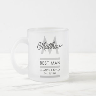 Modern svart och guld Lägg till namn & monogram Bä Frostad Glasmugg