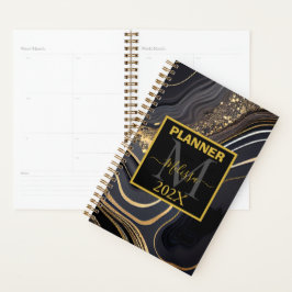 Modern svart och Guld MarLED Monogram