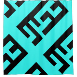 Modern svart- och krickaduschgardin 2