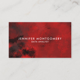 Modern svart och röd Abstrakt - Kreativ och konstn Visitkort