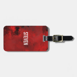 Modern svart och röd Abstrakt - Mörk Mysterisk Bagagebricka