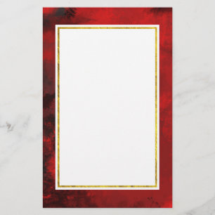 Modern svart och röd Abstrakt - Mörk Mysterisk Brevpapper