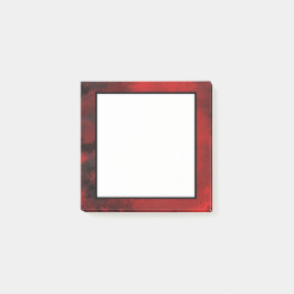Modern svart och röd Abstrakt - Mörk Mysterisk Post-it Block