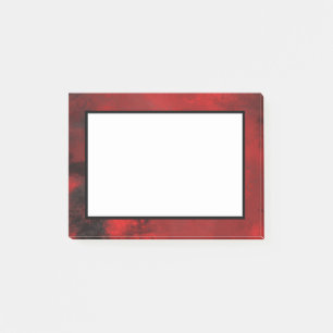 Modern svart och röd Abstrakt - Mörk Mysterisk Post-it Block