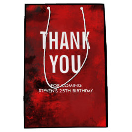 Modern svart och röd Abstrakt - Tack