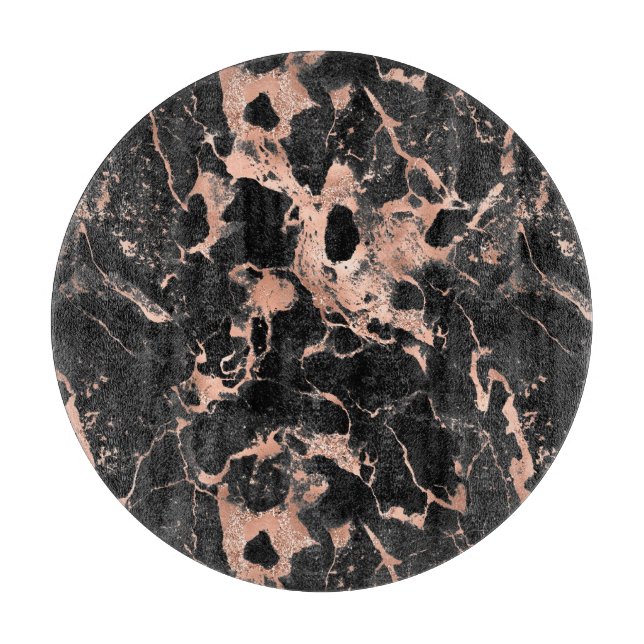 Modern svart och rosé guld marmor mönster (Framsidan)