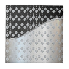 Modern svart och Silver keramiskt plattor Kakelplatta