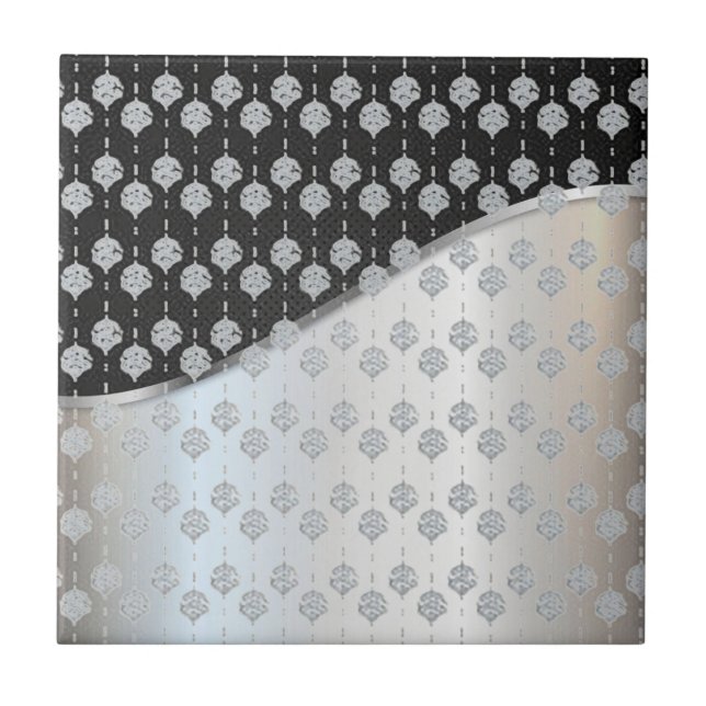 Modern svart och Silver keramiskt plattor Kakelplatta (Framsidan)