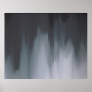 Modern svart och vit Abstrakt Poster