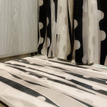 Modern svart och vit bastrummet Matta