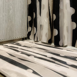 Modern svart och vit bastrummet Matta