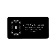 Modern svart och vit blommor Bröllop