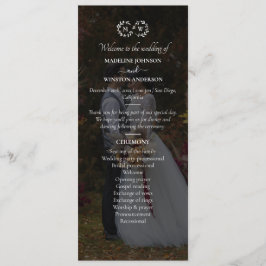 Modern svart och vit Bröllop-foto Program