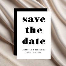 Modern svart och vit Bröllop