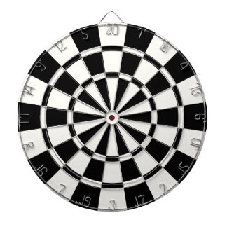 Modern svart och vit darttavla