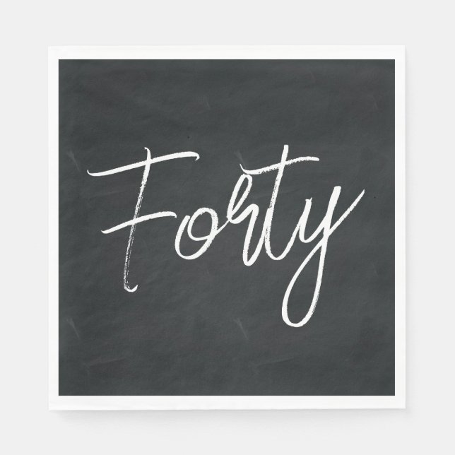 Modern svart och vit Födelsedagsfest Pappersservett (Framsidan)