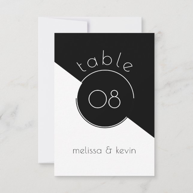 Modern svart och vit geometrisk design inbjudningar (Baksida)