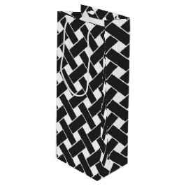 Modern svart och vit geometrisk Weave Mönster