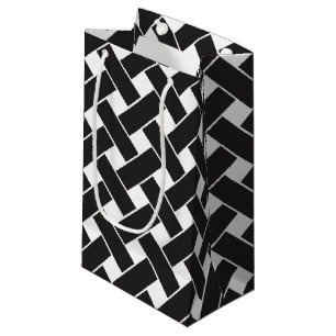 Modern svart och vit geometrisk Weave Mönster