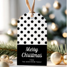 Modern Svart Och Vit God Jul