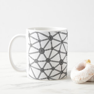 Modern svart och vit kaffemugg