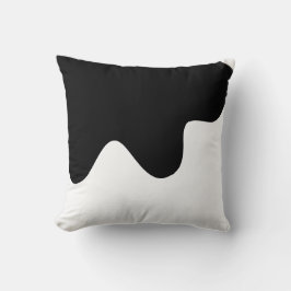 Modern svart och vit minimal Abstrakt Kudde