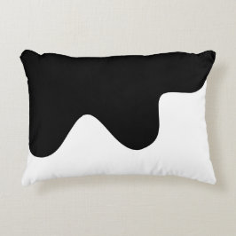 Modern svart och vit minimal Abstrakt Prydnadskudde