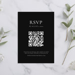 Modern svart och vit minimal Bröllop OSA Kort<br><div class="desc">Modern bröllop OSA kort med minimal design i svartvitt färg.</div>