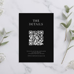 Modern svart och vit minimal Bröllop Tilläggskort<br><div class="desc">Moderna bröllop-kort med minimal design i svart och vitt färg.</div>