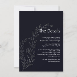 Modern, svart och vit, minimalistisk blommigt, vin spara datumet